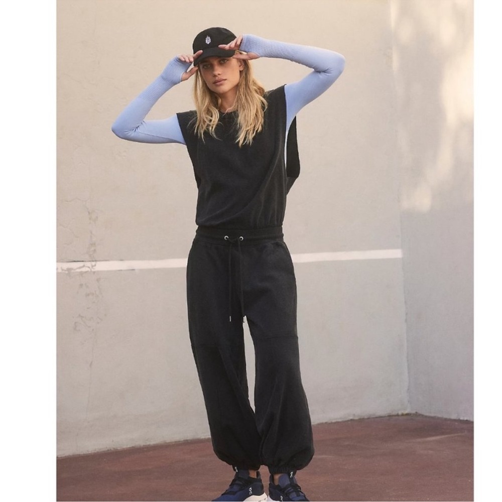 free people movement medium throw and go Black Women's Jumpsuit